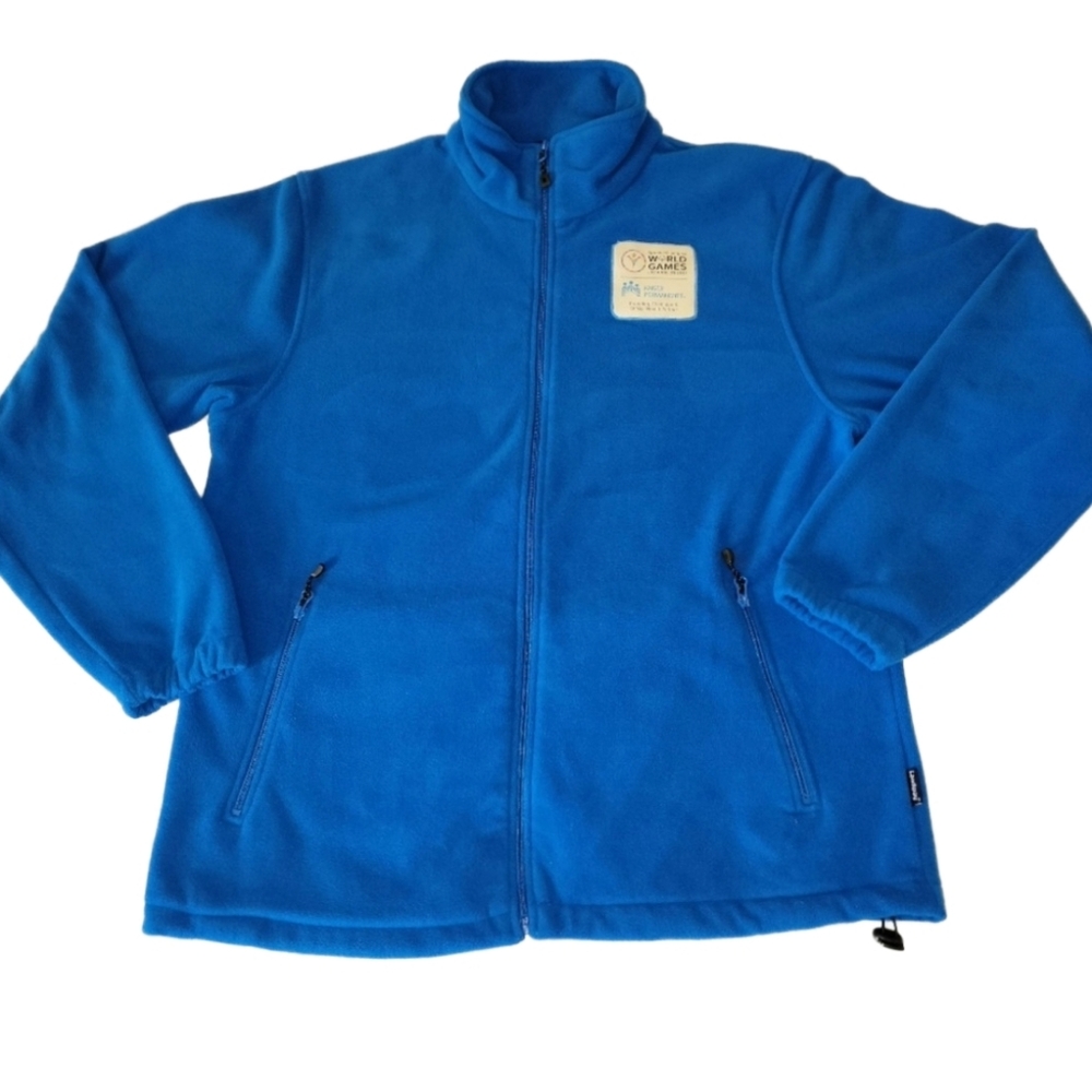 Special Olympics World Games L A 2015 Blue Fleece Zip Jacket Size Large